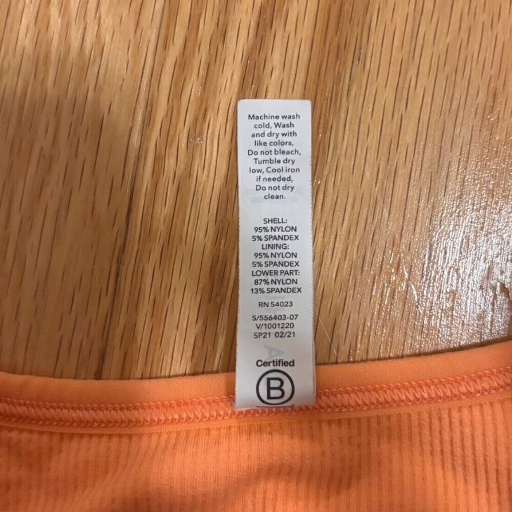 Athleta Aurora Seamless Crop Ribbed Tank Orange - Women's Size XS - Picture 5 of 5